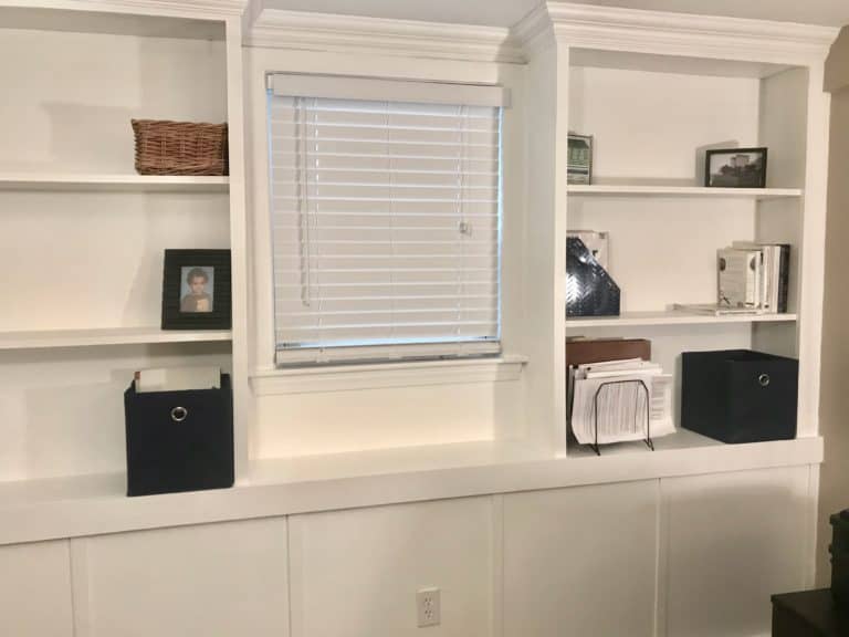 How to Make Basement Office Built-Ins