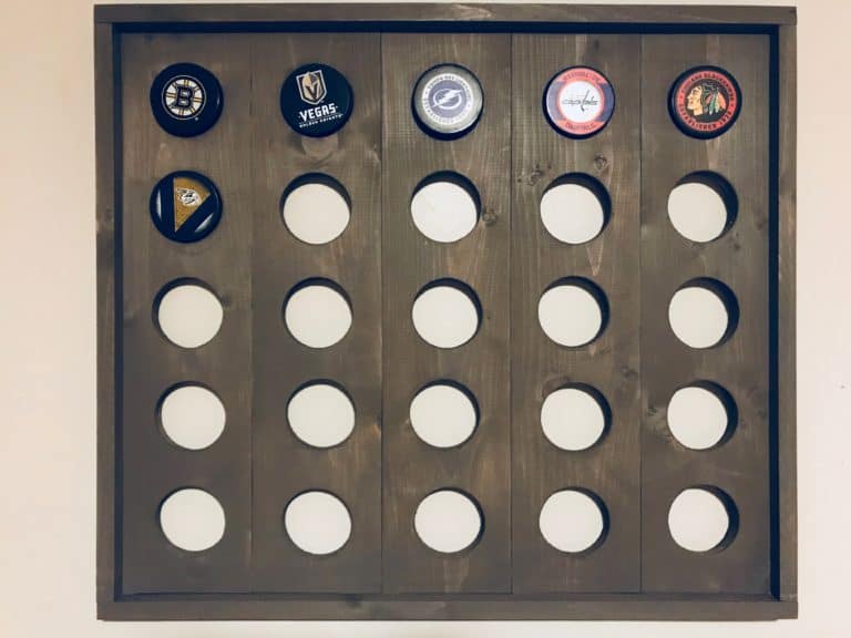 Close Up Hockey Puck Display