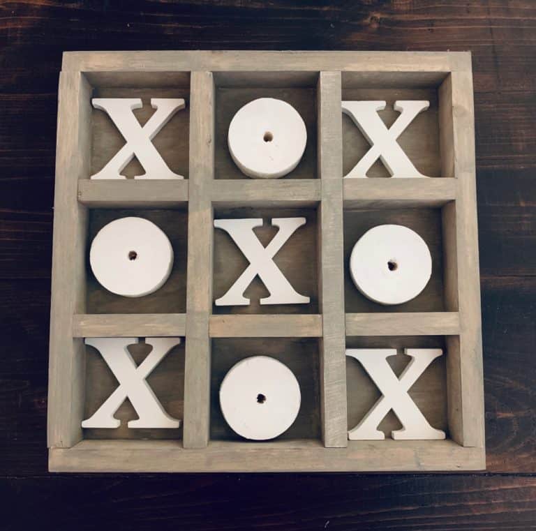 Rustic DIY Tic-Tac-Toe Board