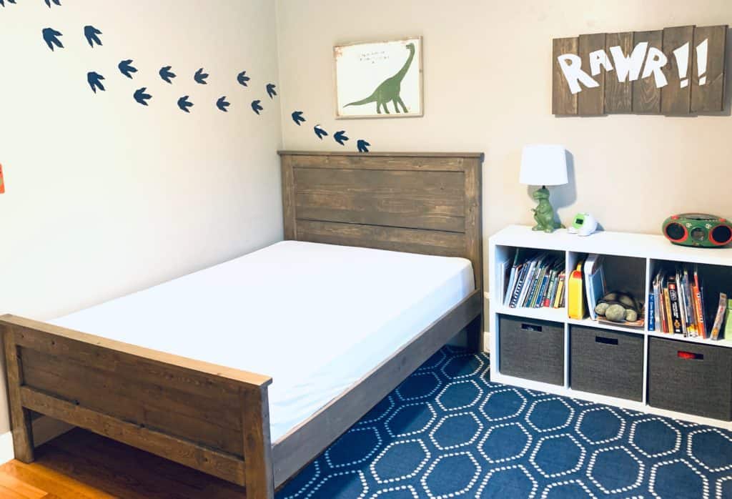 Assembled big kid bed