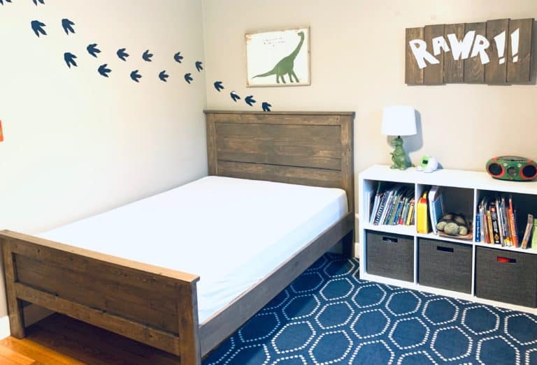 Assembled big kid bed