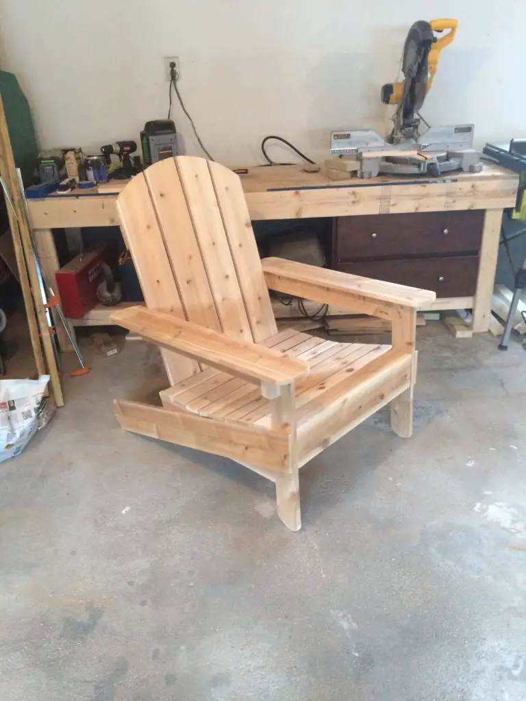 raw Adirondack chair