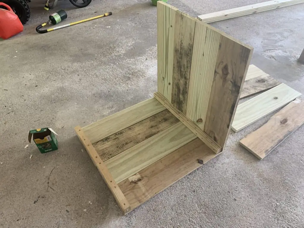 Planter being built