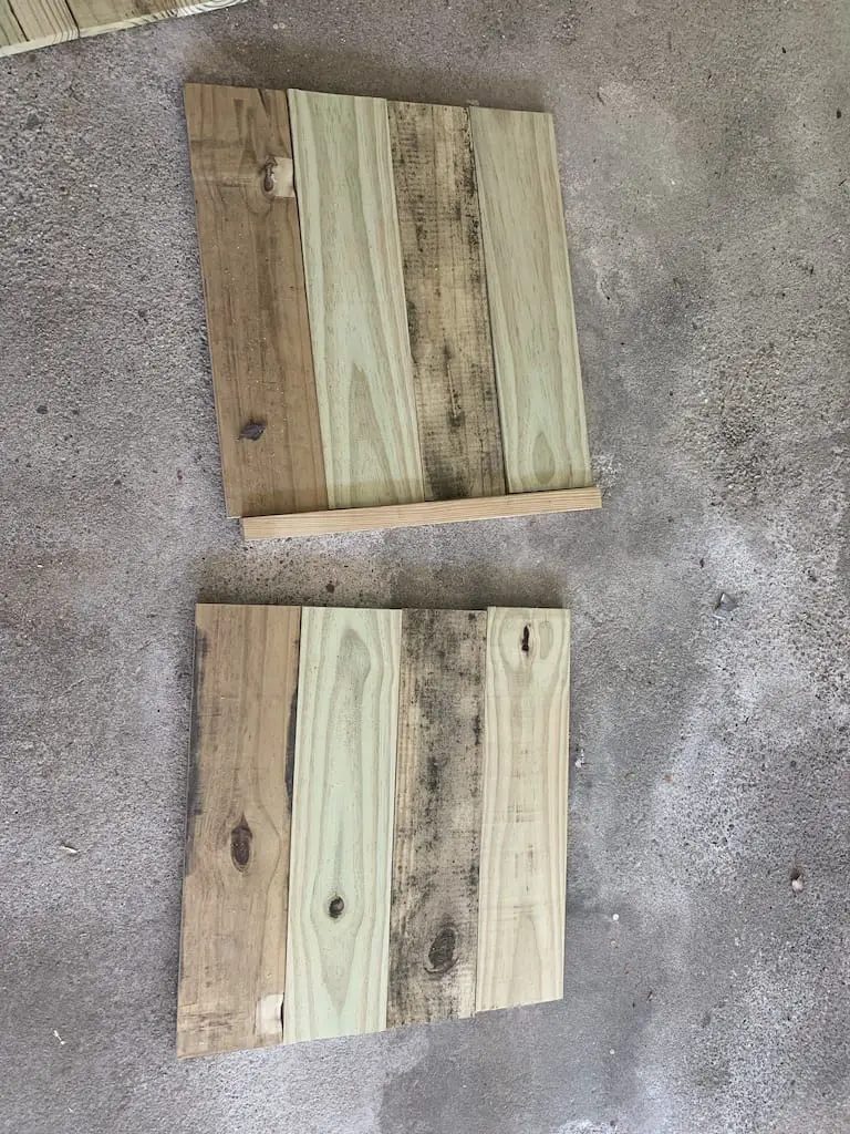Horizontal boards- planter