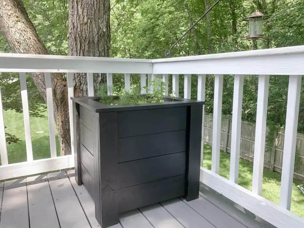 Large wooden planter