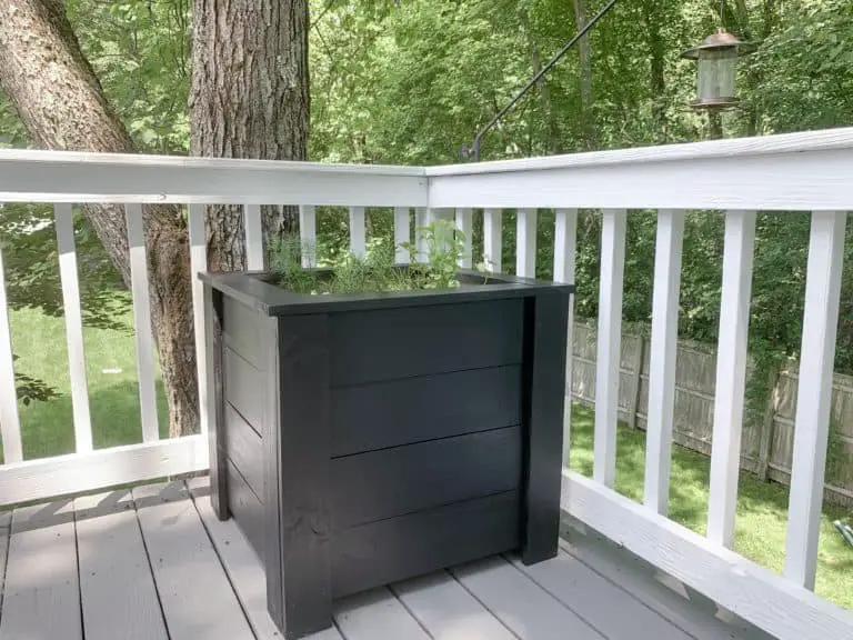 Large wooden planter