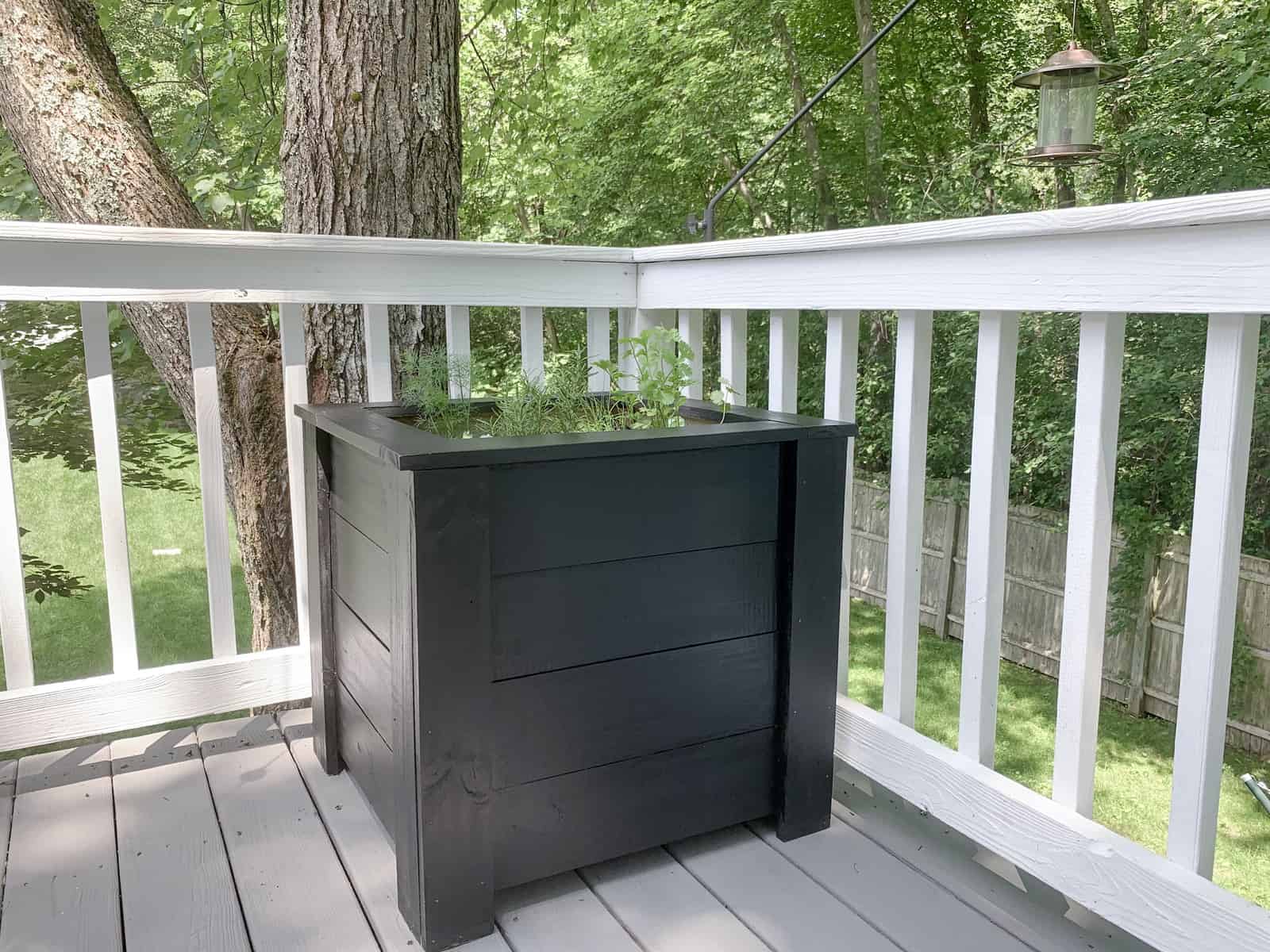 Large wooden planter