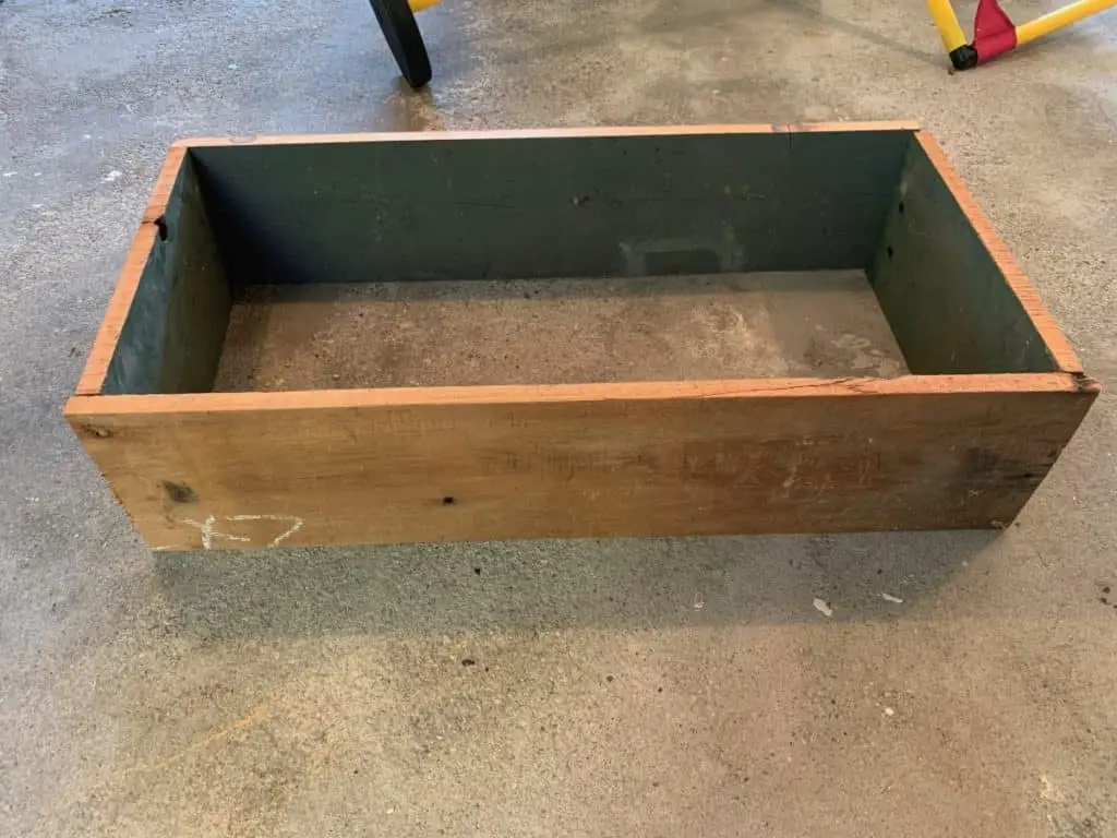 Wooden box for storage ottoman