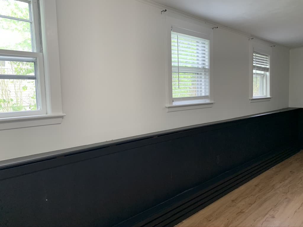 Prepped and painted wall