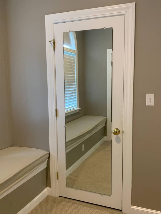 Before closet door gold hardware