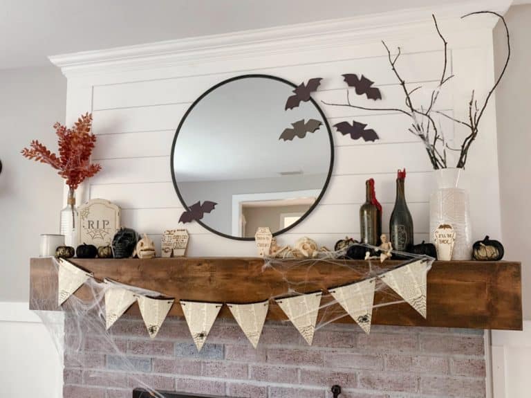Halloween Fireplace Mantle