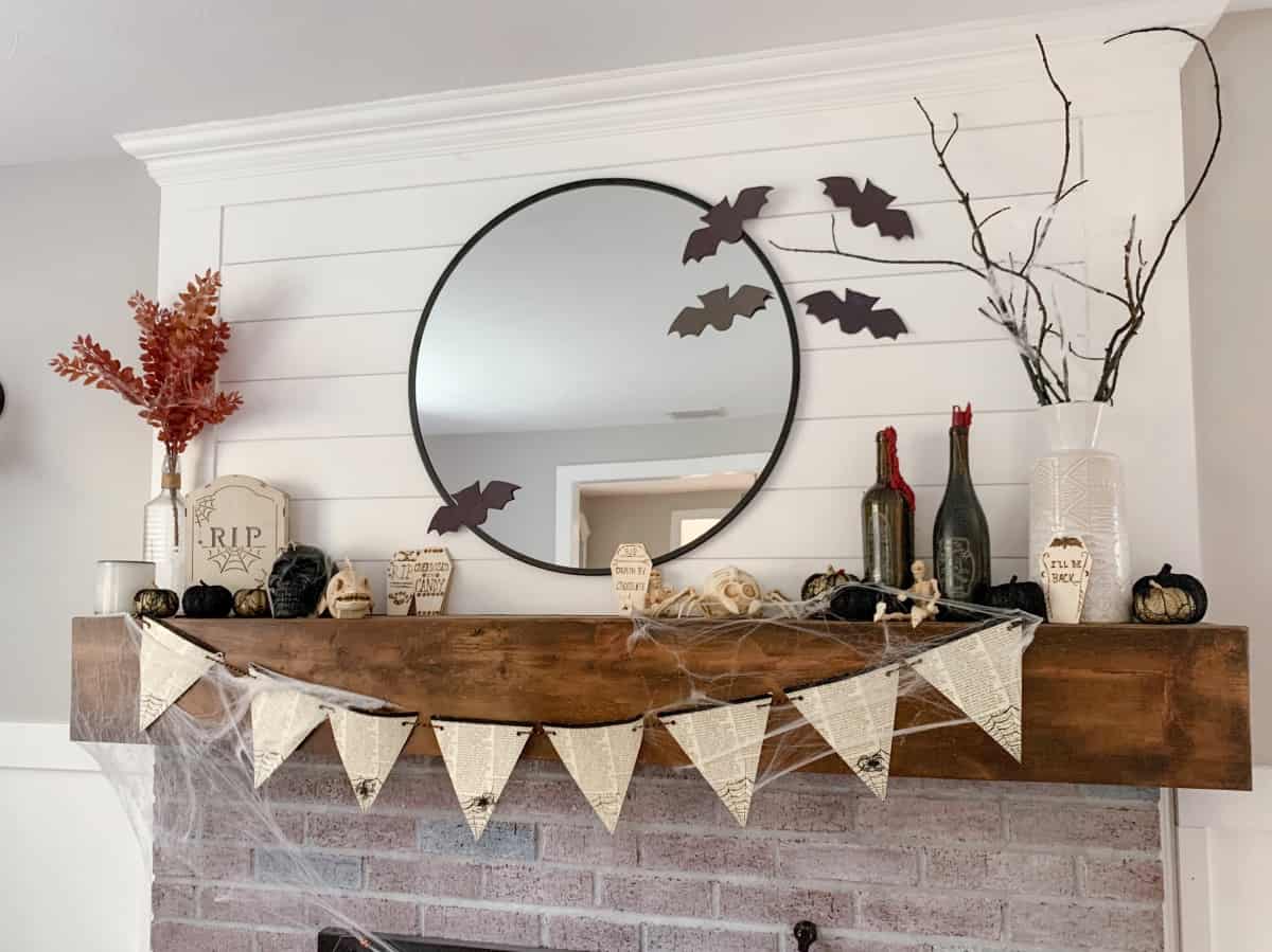 Halloween Fireplace Mantle