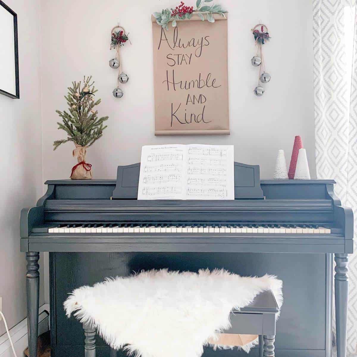Finished painted piano
