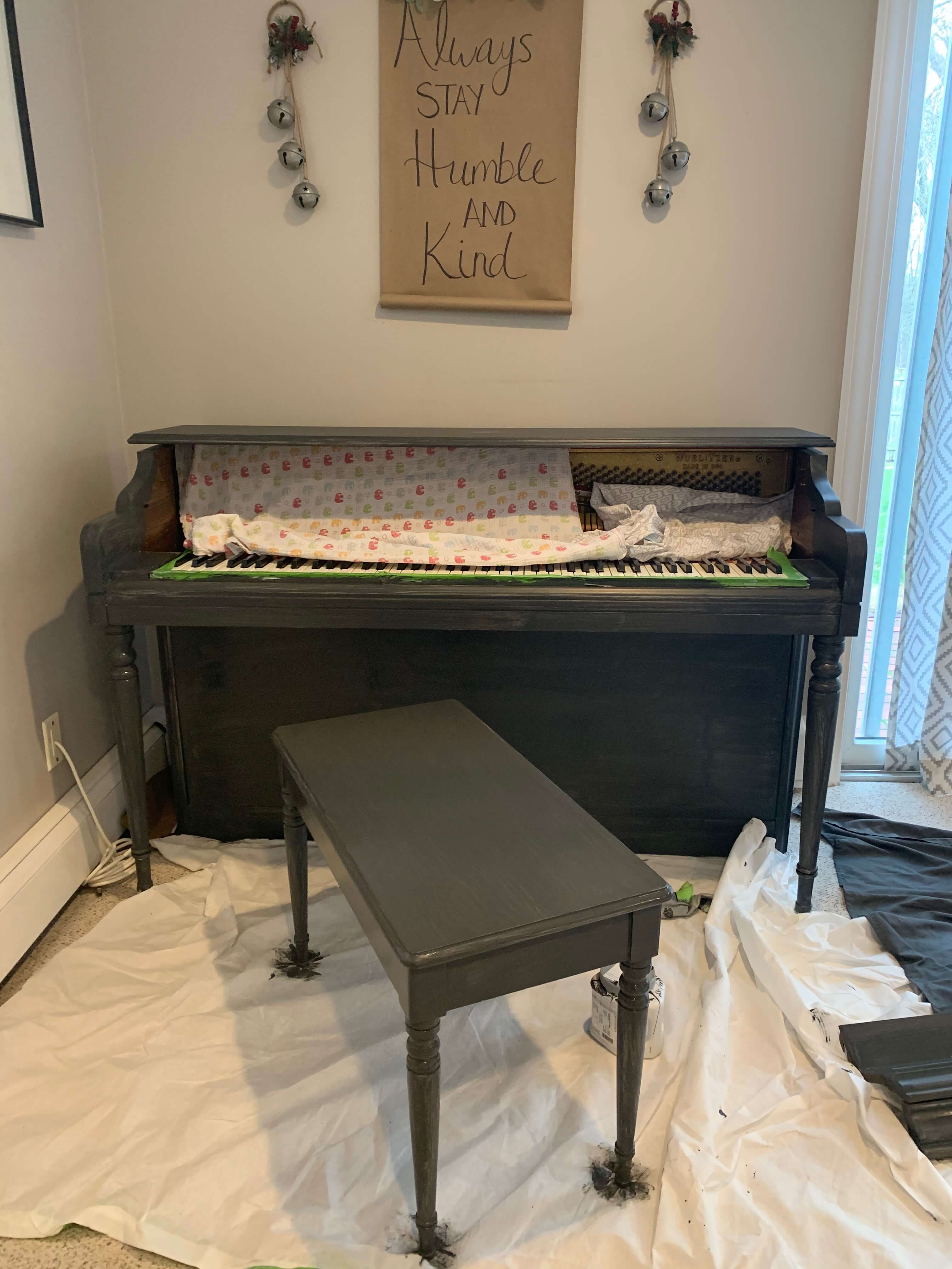 Painted piano- Iron Ore by SW