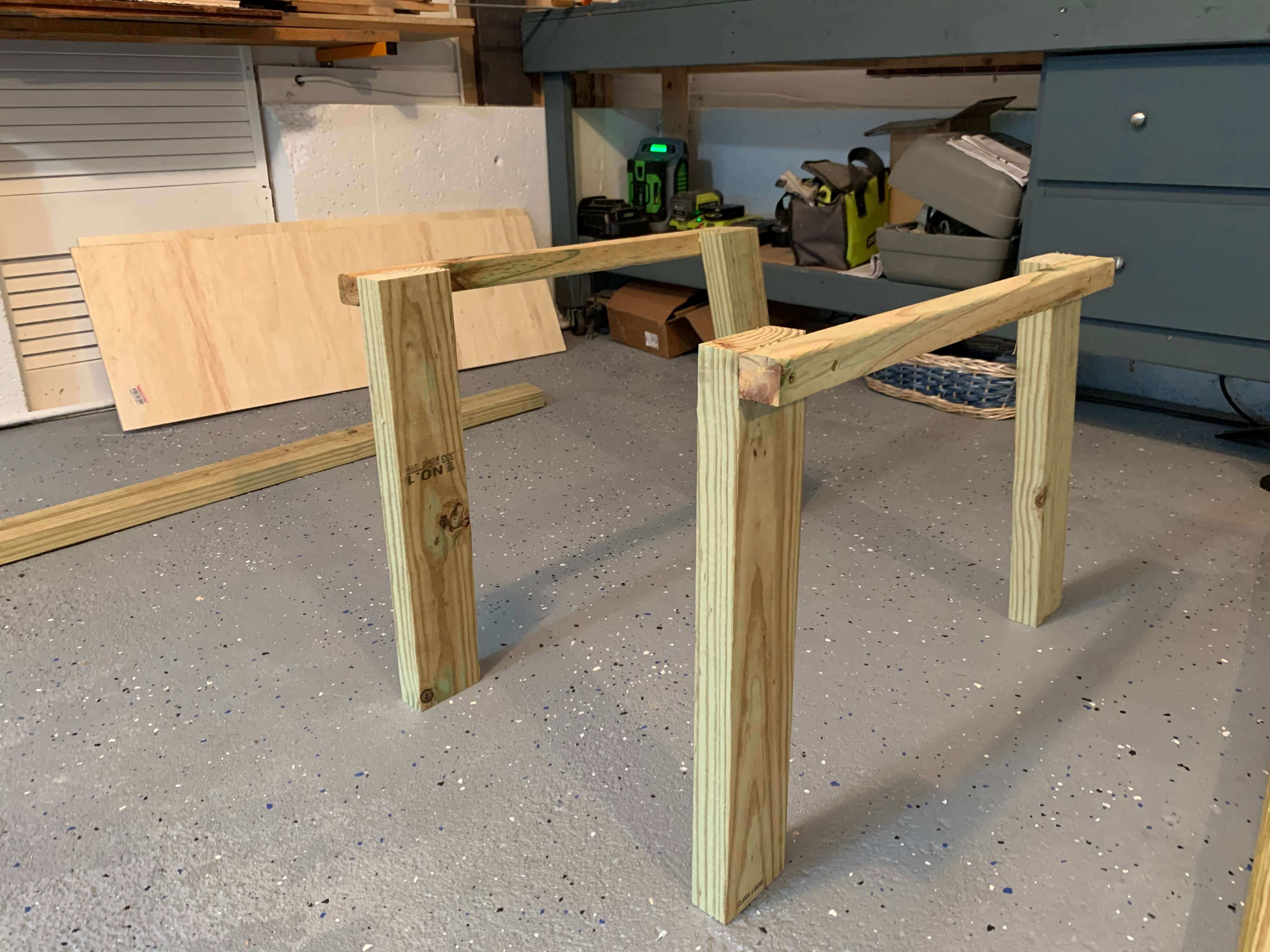 Chair base from 2x4s