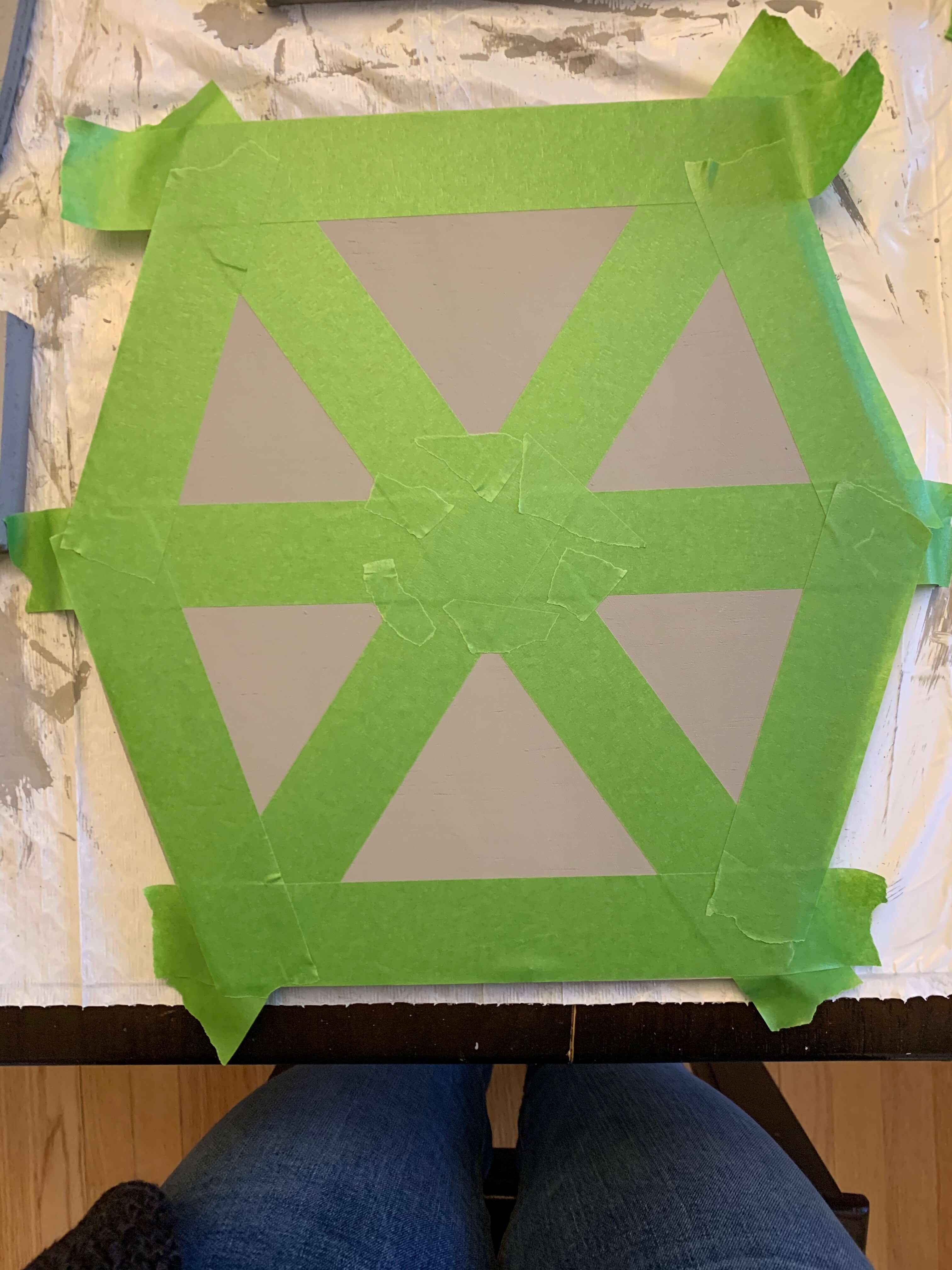 Painters tape on tie fighter wing