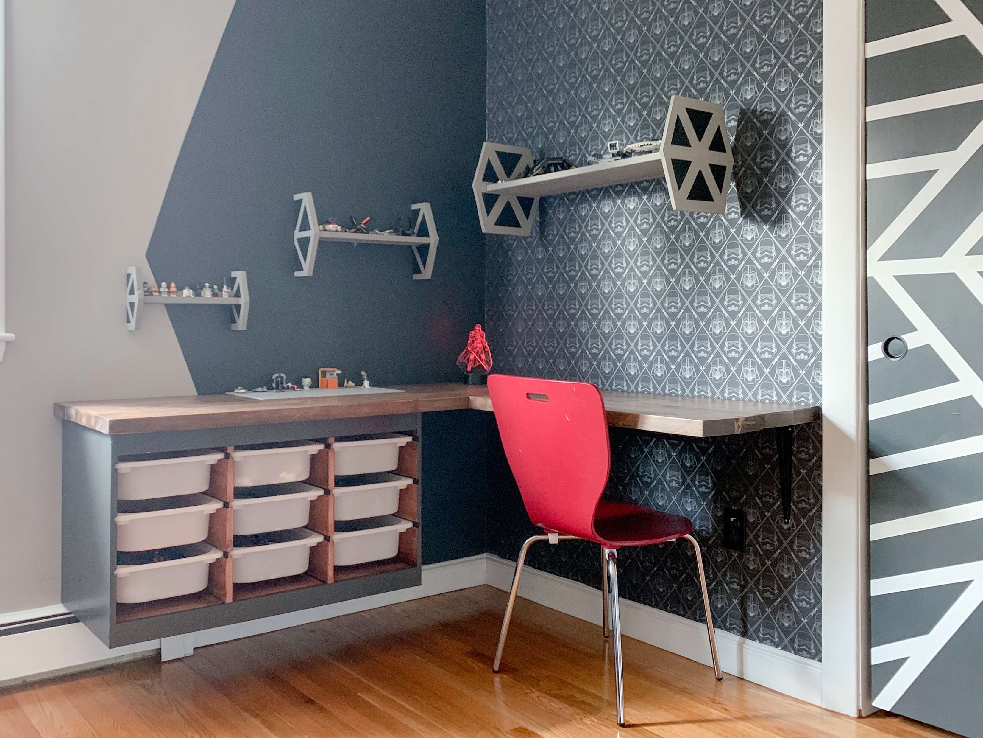 Tie Fighter floating shelves