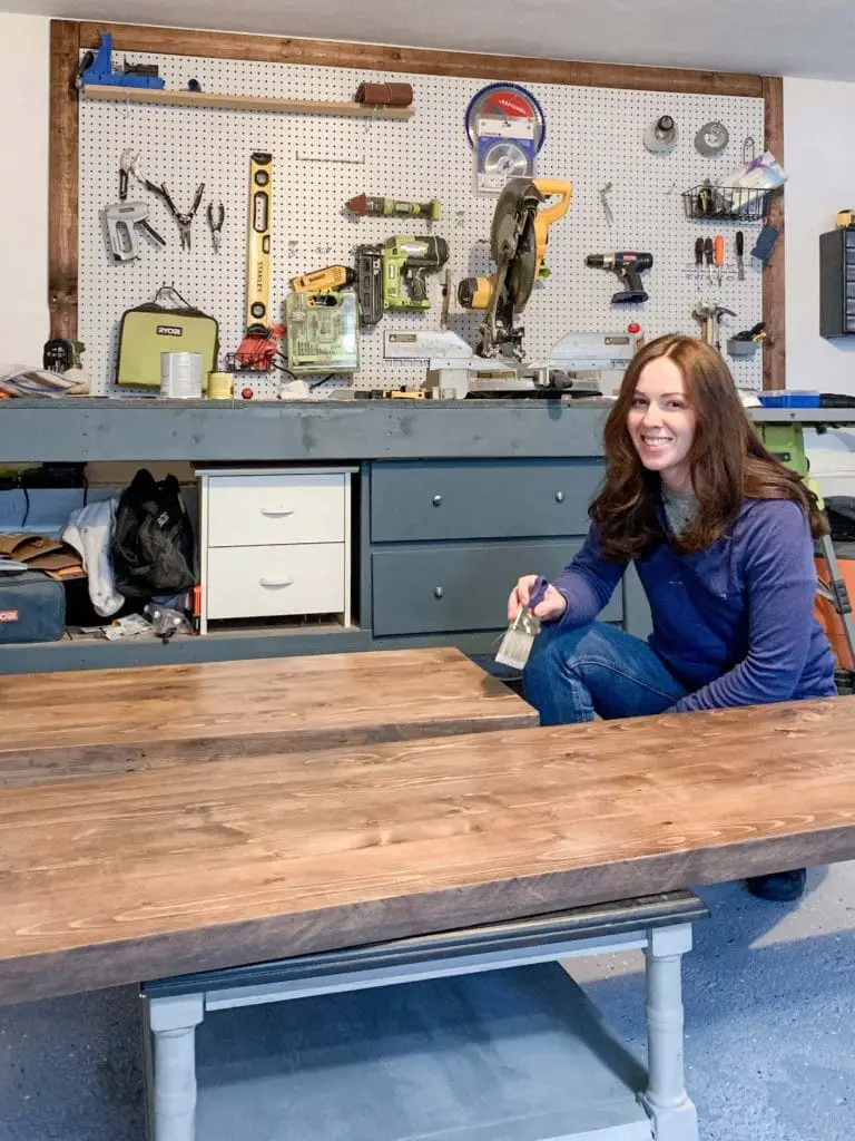 Desktop stained and sealed