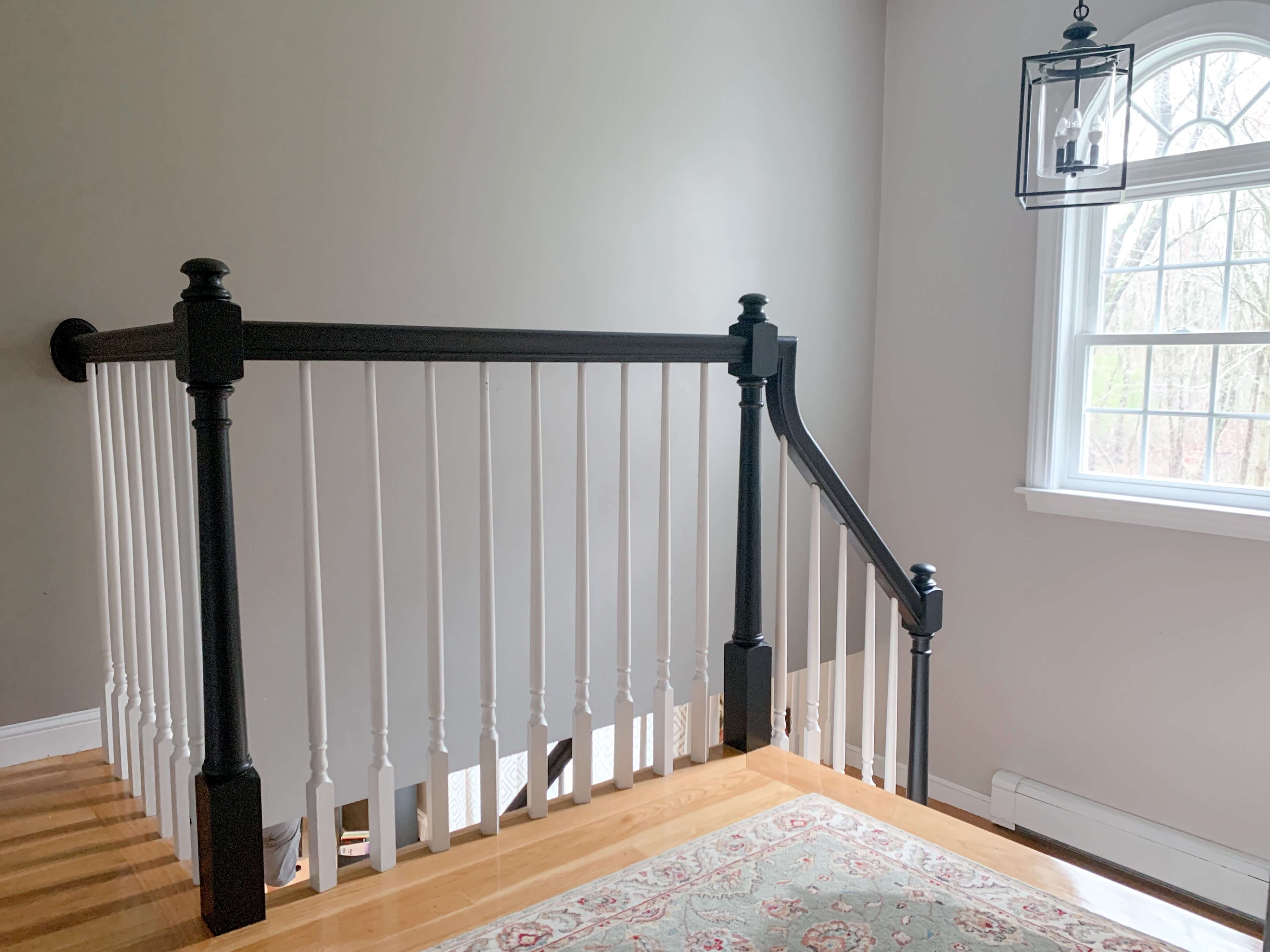Painted stair railing