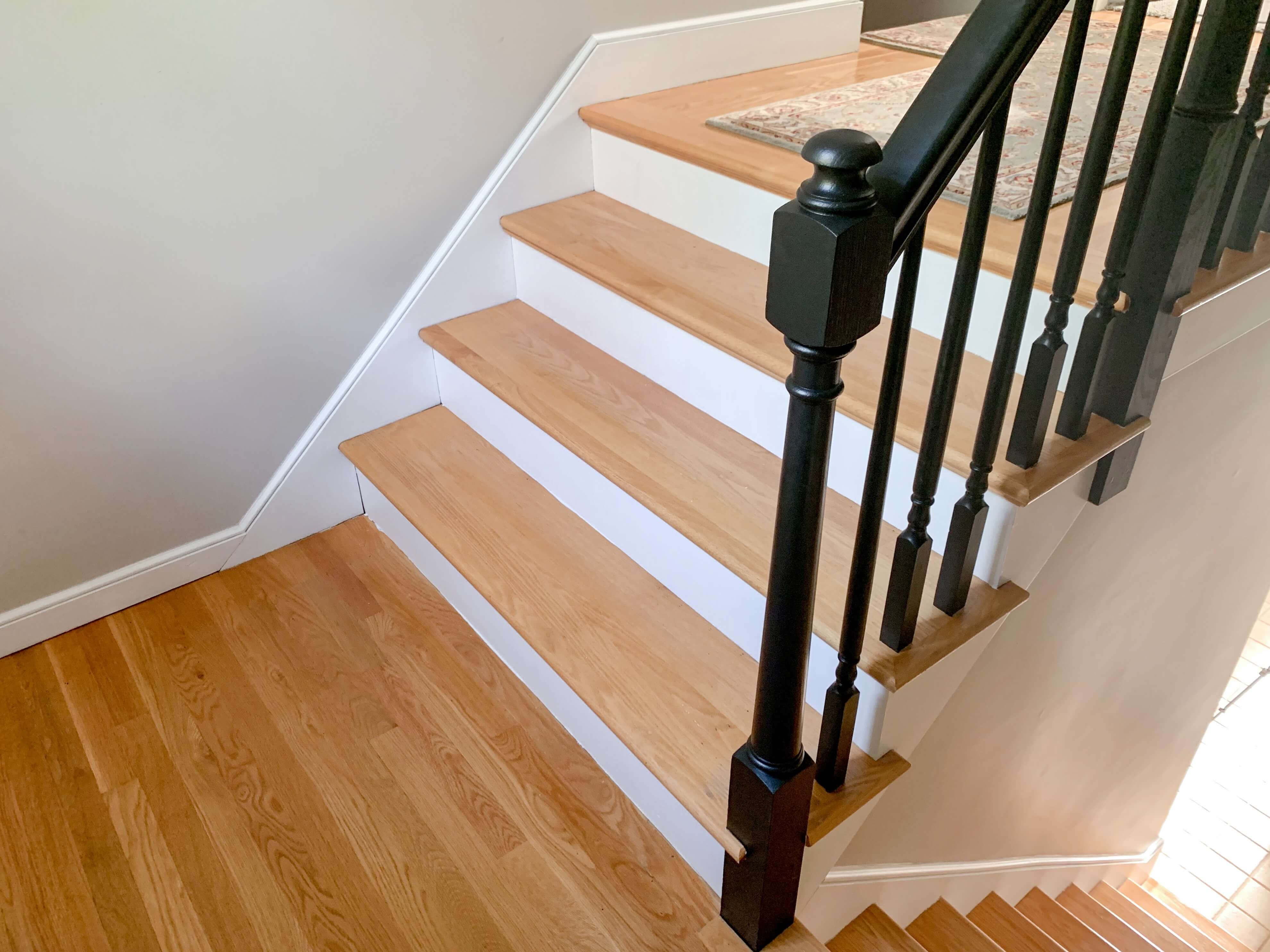 Refinished hardwood stairs 