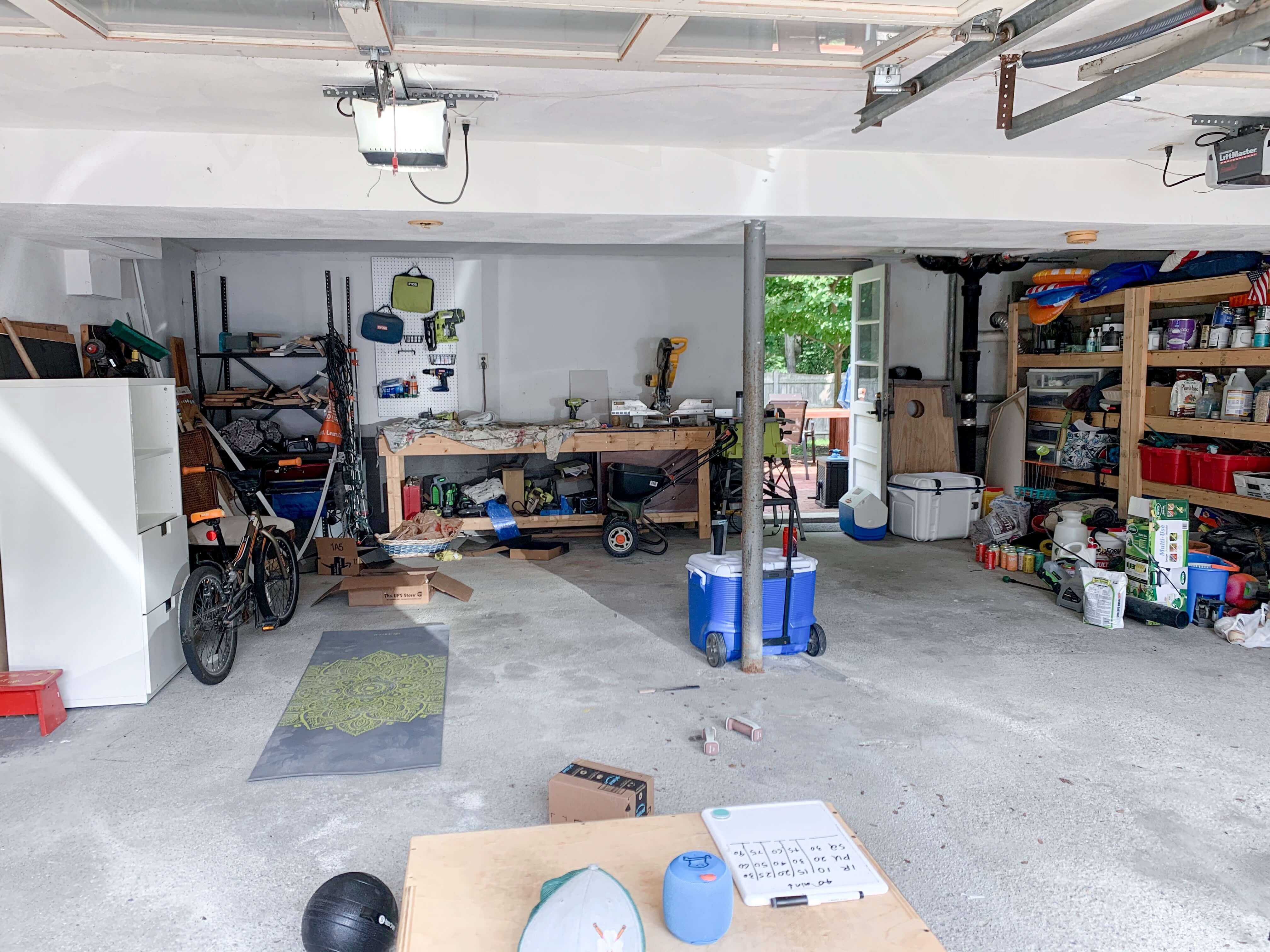 Dirty garage, full view