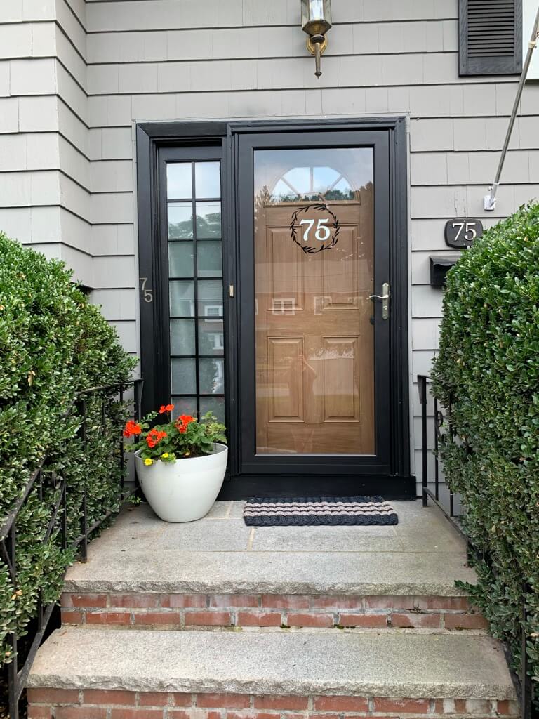 Finished updated storm door