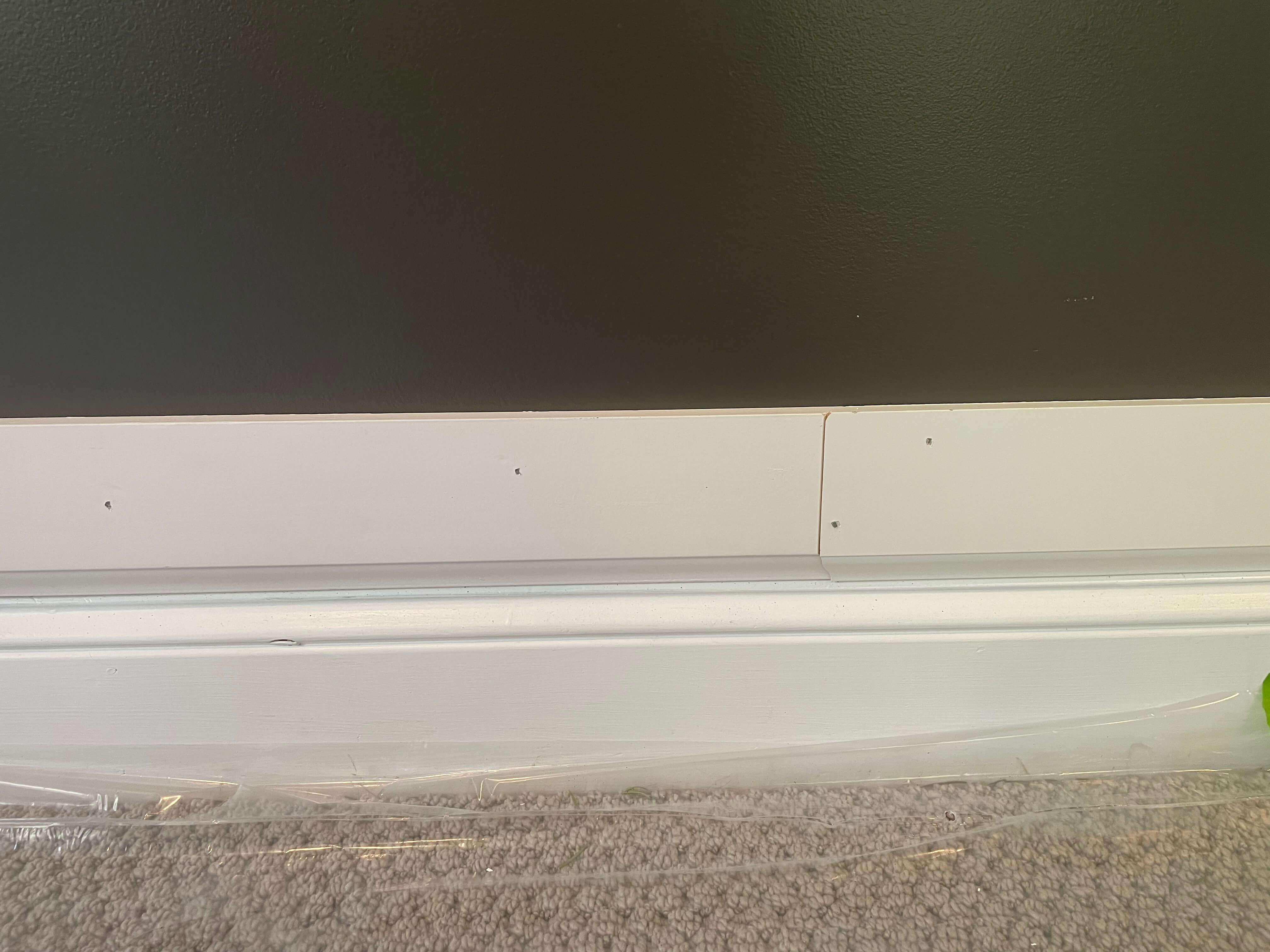 Baseboard flipped upside down
