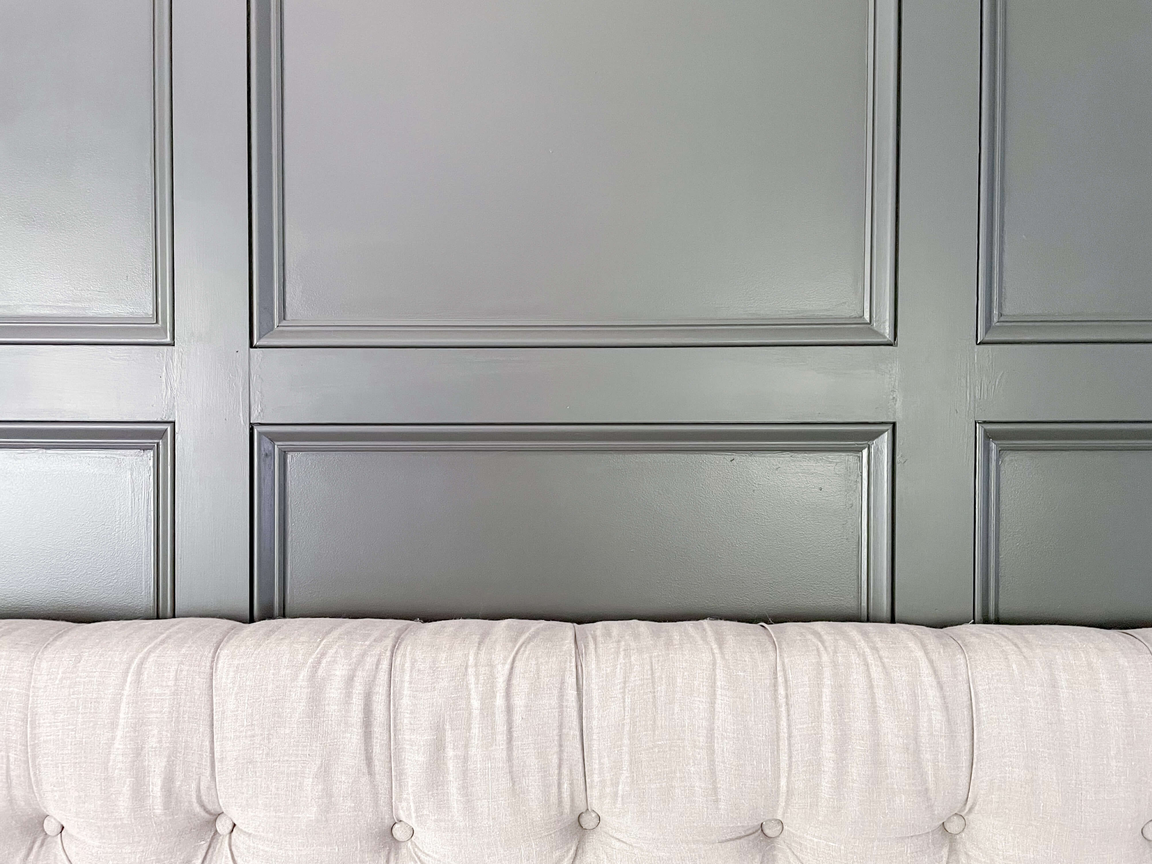 Finished wall trim close up