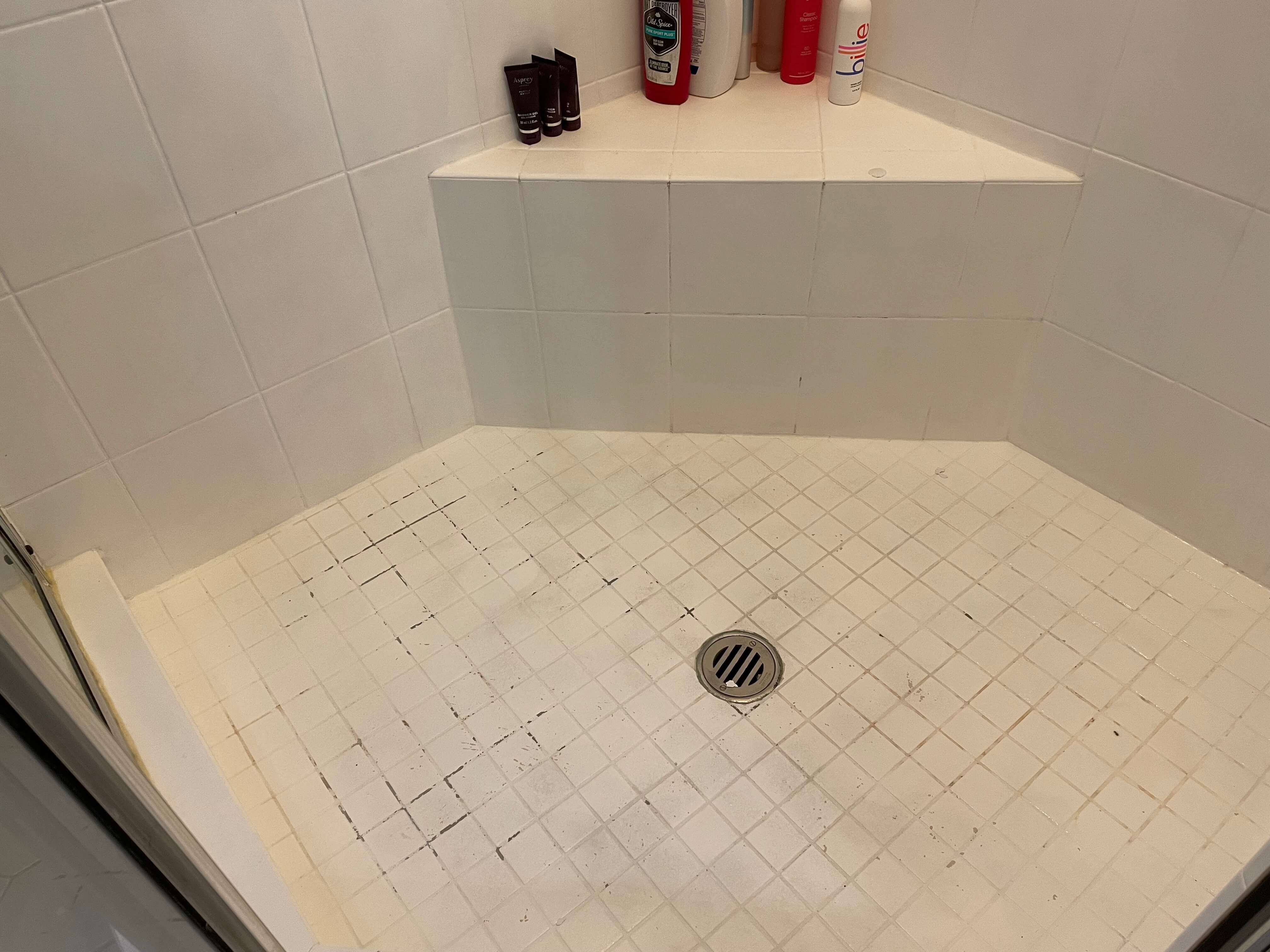 Old shower tile