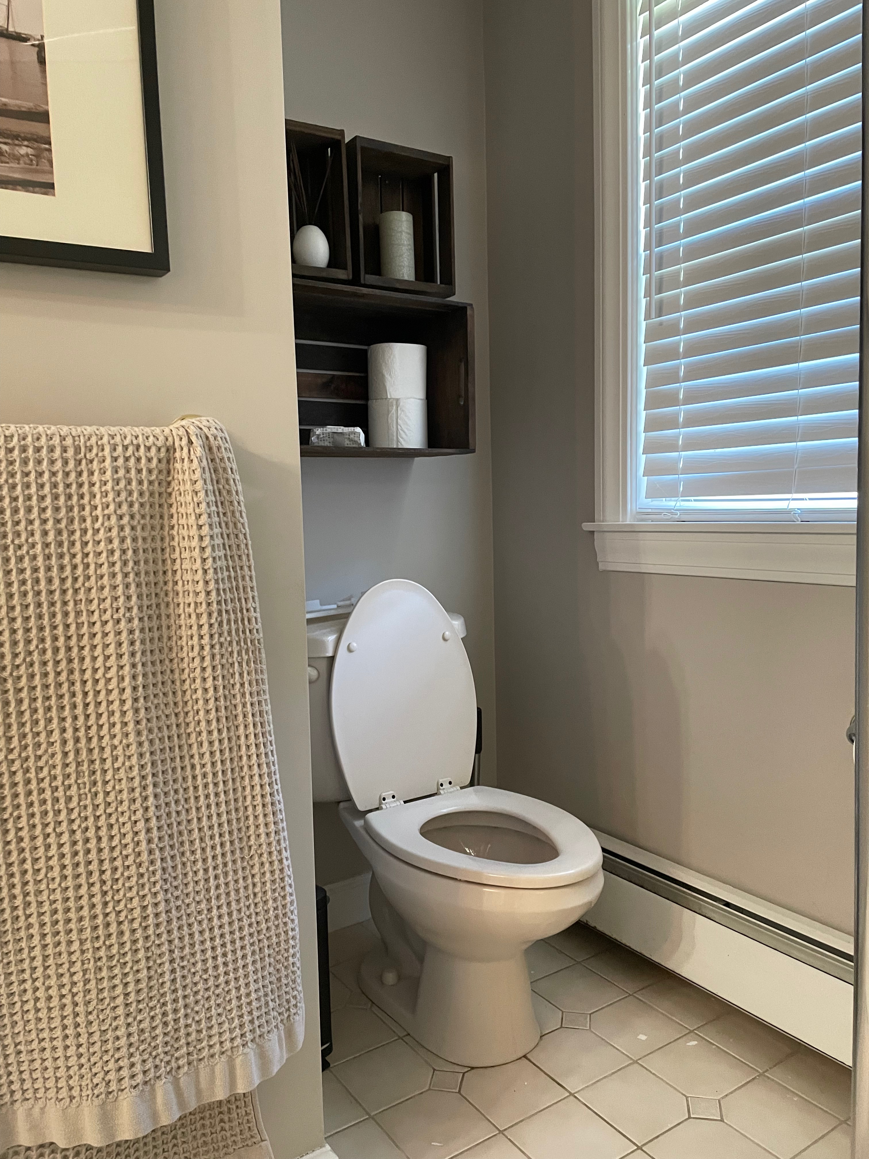 Original tile toilet area