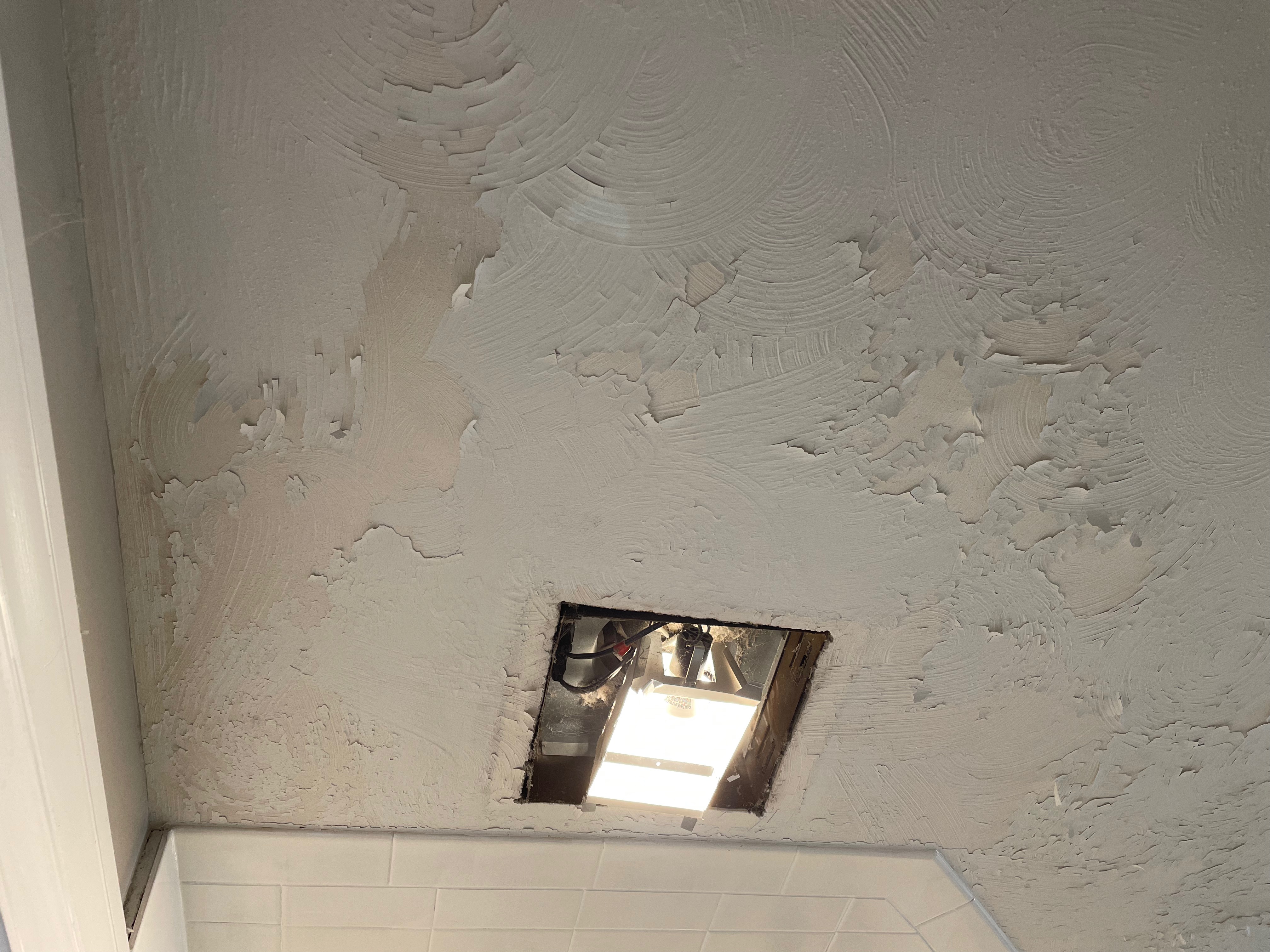 Ceiling with peeling paint