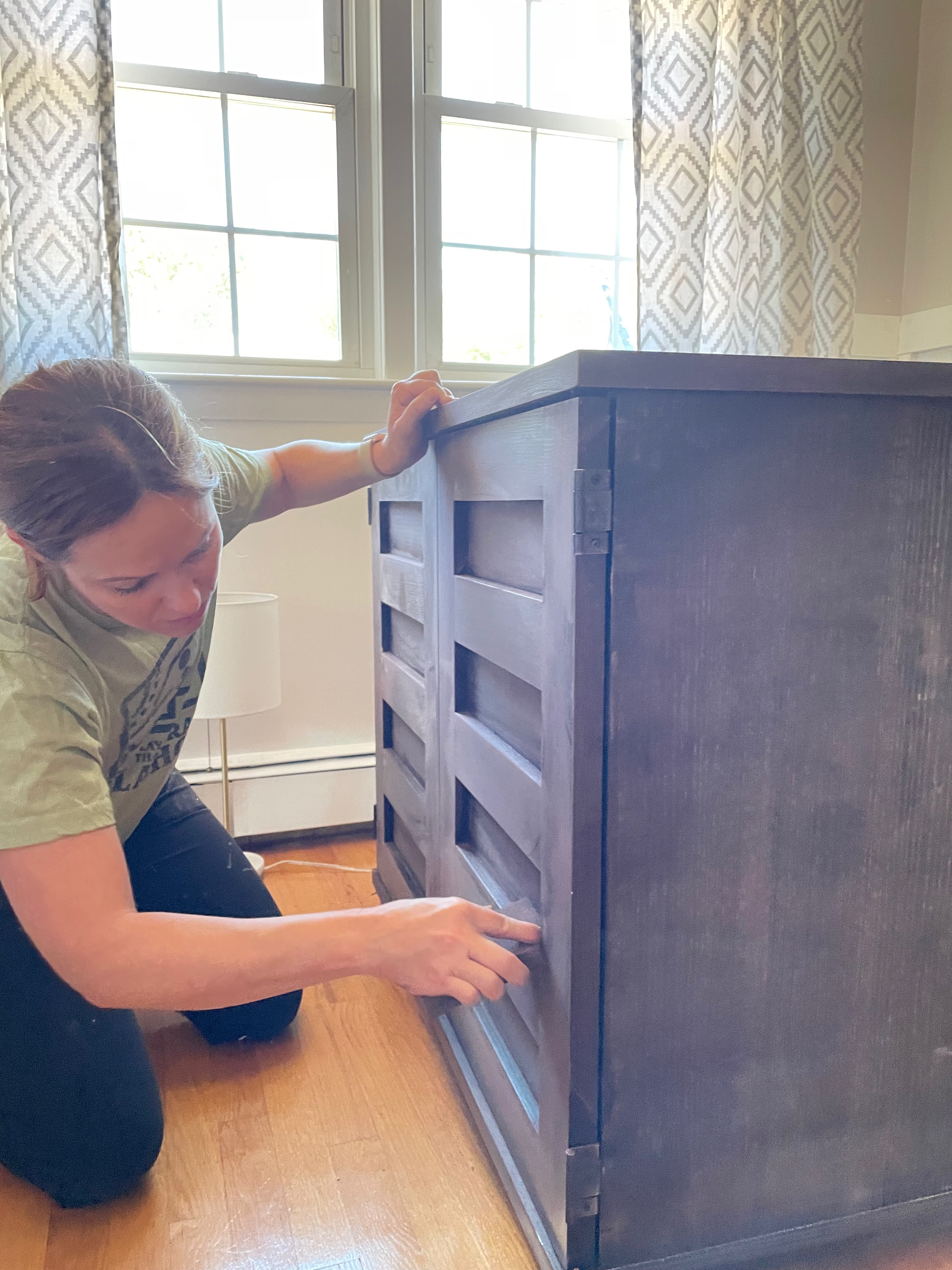 Sanding with a sanding block