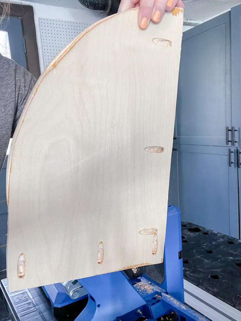 Shelf with pocket holes