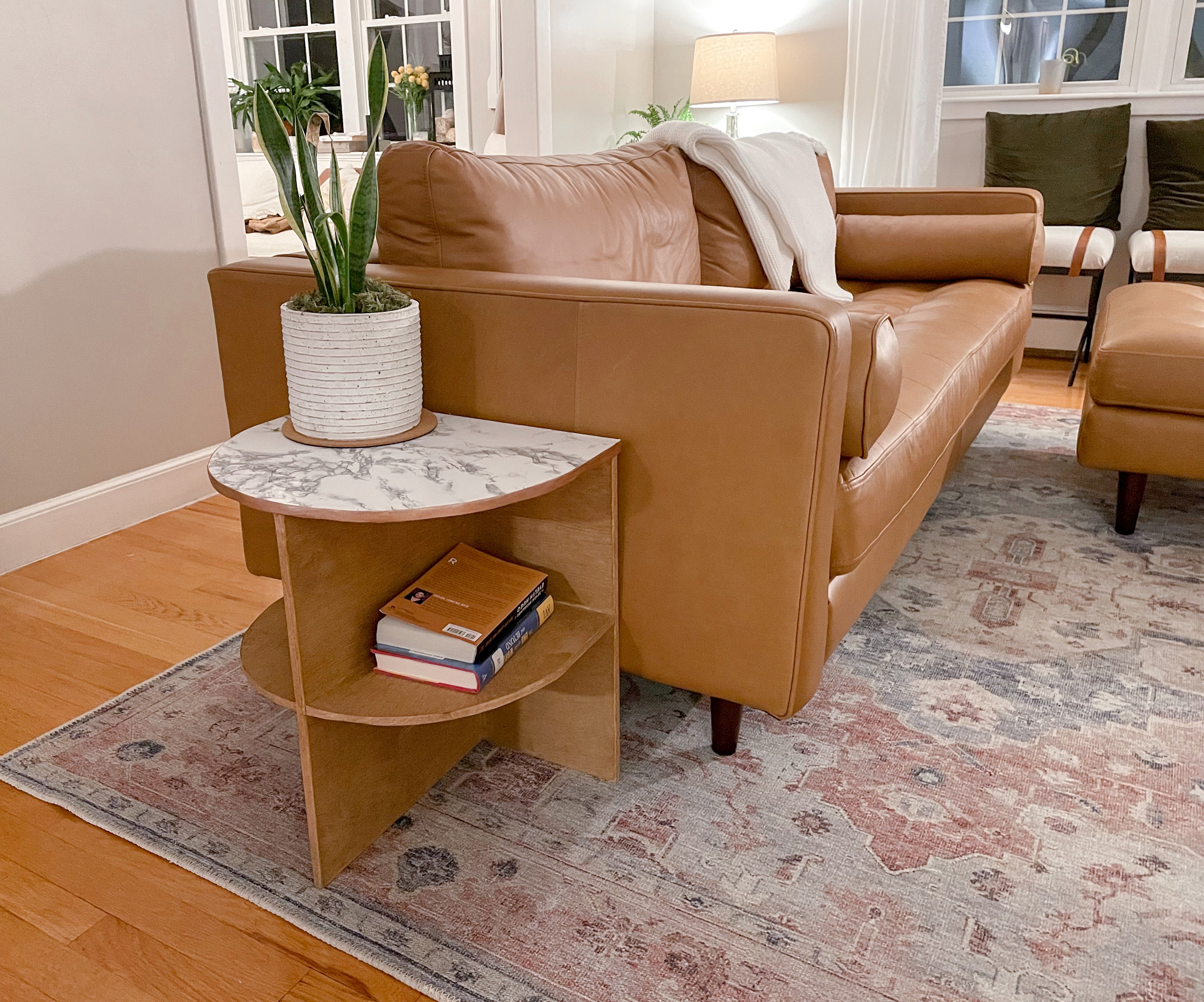 Finished and decorated West Elm dupe side table