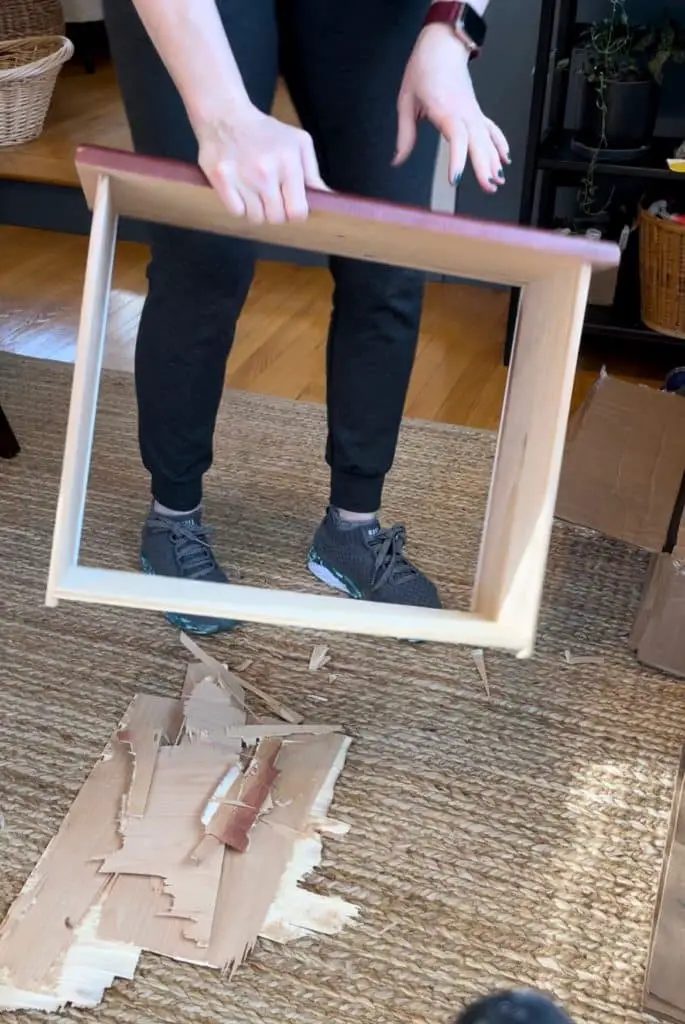 Drawer bottom removed