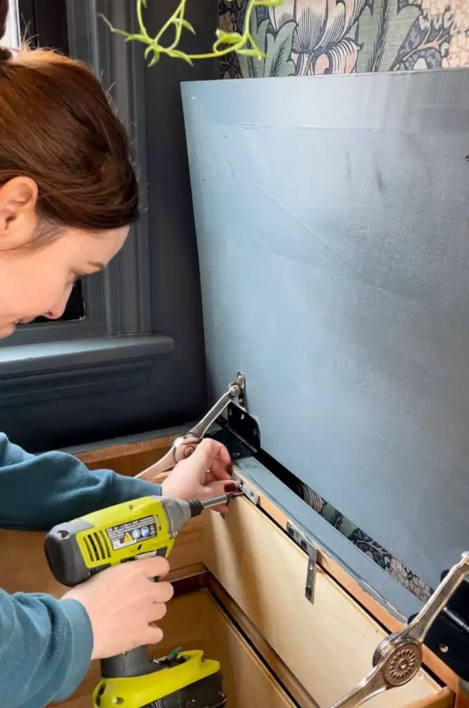 Adding L Brackets and toy box hardware